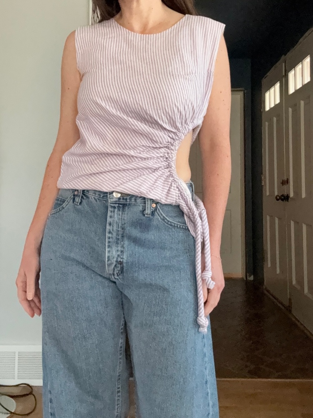 Laurence Bras lavender stripe top